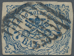Italien - Altitalienische Staaten: Kirchenstaat: 1852, 50 Sheets Dark Blue, Coarse Impression, All-o - Papal States