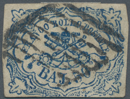 Italien - Altitalienische Staaten: Kirchenstaat: 1852, 50 Sheets Dark Blue, Coarse Impression, All-o - Kirchenstaaten