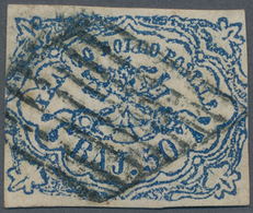 Italien - Altitalienische Staaten: Kirchenstaat: 1864. 50 Baj. Blue, Defective Print (azzuro Oltrema - Kirchenstaaten