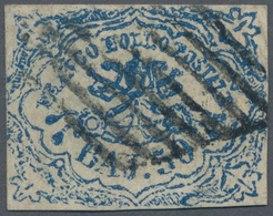 Italien - Altitalienische Staaten: Kirchenstaat: 1864. 50 Baj. Blue, Defective Print (azzuro Oltrema - Etats Pontificaux