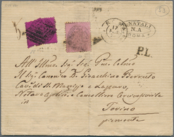 Italien - Altitalienische Staaten: Kirchenstaat: 1868, 20 C Black On Red-violet (faults), Irregularl - Etats Pontificaux