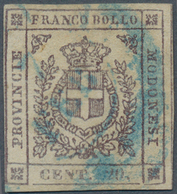 Italien - Altitalienische Staaten: Modena: 1859, 20c. Light Lilac-grey, Fresh Colour, Slightly Touch - Modène