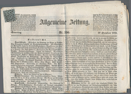 Italien - Altitalienische Staaten: Modena - Zeitungsstempelmarken: 1857, 10 C Black On Lilac-grey (d - Modène