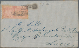 Italien - Altitalienische Staaten: Neapel: 1859, A Pair Of 1 Gr. (wide Margins) On Folded Envelope S - Naples