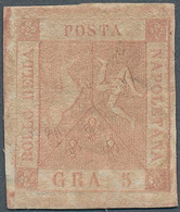 Italien - Altitalienische Staaten: Neapel: 1858, Coat Of Arms 5 Gr. Brownish-rose Mint LH, Very Fine - Napels