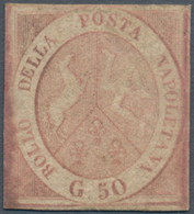 Italien - Altitalienische Staaten: Neapel: 1859, 50 Gr Rose, Signed Friedl And Bloch, Sassone 28,000 - Neapel