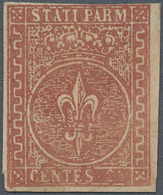 Italien - Altitalienische Staaten: Parma: 1855, 25 C Red-brown, Even To Full Margins, Mint Without G - Parma