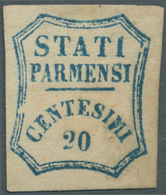 Italien - Altitalienische Staaten: Parma: 1859, Prov. Government 20 C. Blue With Full Margins, Mint - Parma