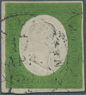 Italien - Altitalienische Staaten: Sardinien: 1854, 5c. Yellow-green, Bright Colour, Close To Full M - Sardinia