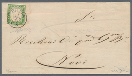 Italien - Altitalienische Staaten: Sardinien: 1857. 5c Green, IV. Emission, Paying The Printed Matte - Sardaigne