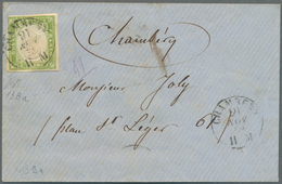 Italien - Altitalienische Staaten: Sardinien: 1859, Sardinia Used In SAVOY: 5 C Yellow Green, Good M - Sardaigne