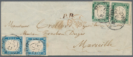 Italien - Altitalienische Staaten: Sardinien: 1855, Viktor Emanuel A Pair 5 C Deep Emerald-green (18 - Sardaigne