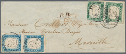 Italien - Altitalienische Staaten: Sardinien: 1855, Viktor Emanuel A Pair 5 C Deep Emerald-green (18 - Sardinien