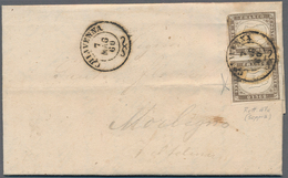 Italien - Altitalienische Staaten: Sardinien: 1855, Victor Emanuel 10 C Grey-brown (sephia Grigiastr - Sardaigne
