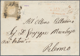 Italien - Altitalienische Staaten: Sardinien: 1855, Viktor Emanuel 10 C Brown-grey (1861, 1. Tavola - Sardinia