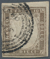 Italien - Altitalienische Staaten: Sardinien: 1859, 10c. Pale Reddish Brown, Fresh Colour, Close To - Sardaigne