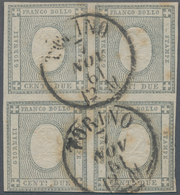 Italien - Altitalienische Staaten: Sardinien: 1861. 2 Cent Dark Grey, (grigio Verdastro, Sassone 20b - Sardaigne