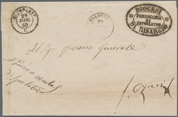 Italien - Altitalienische Staaten: Sardinien: 1860, Stampless Official Letter With Cds ESPORLATU, 28 - Sardaigne