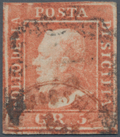Italien - Altitalienische Staaten: Sizilien: 1859. 5 Grana, Light Vermillion, First Plate (vermiglio - Sicily
