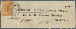 Italien - Altitalienische Staaten: Toscana: 1855: 1 Soldo Ochre, Horizontal Pair On A Wrapper Front - Tuscany