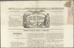 Italien - Altitalienische Staaten: Toscana: 1857. 1 Soldo Ochre, Tied To Weekly Newspaper "L' Eco De - Toscane