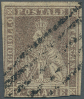 Italien - Altitalienische Staaten: Toscana: 1859, 9 Cr Lilac, Used With Mute Bar Cancellation, 3 Mar - Tuscany