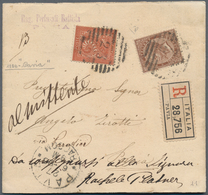Italien: 1863/65, 2 C. And 30 C. Tied "29" With "PAVIA 27-6-86" Alongside As Registered Wrapper To T - Neufs