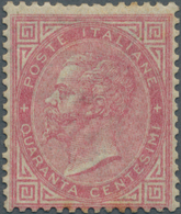 Italien: 1863, 40c. Carmine, LONDON PRINTING, Fresh Colour, Regular Centered, Normally Perforated Wi - Ungebraucht