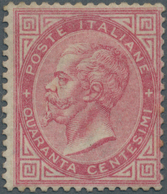 Italien: 1866, 40c. Carmine, Turin Printing, Fresh Colour, VERY WELL CENTERED, Well Perforated, Mint - Neufs