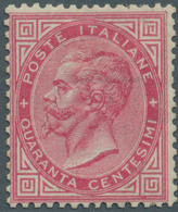 Italien: 1863, 40c. Carmine, Fresh Colour And Well Perforated, Mint O.g. With Hinge Remnant, Signed - Nuovi