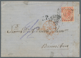 Italien: 1866, 2 Lire Scarlet, Regular Centering, Single Franking Tied By Dotted Numeral "13", Match - Neufs