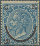 Italien: 1865, 20c. On 15c. Blue, Type II, Fresh Colour, Well Perforated, Mint Original Gum, Signed - Neufs