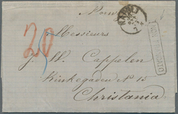 Italien: 1873, "NON FRANCATO" Boxed And Cds "NAPOLI 30 OTT 73" On Stampless Entire-envelope With M/s - Neufs