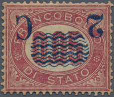 Italien: 1878, 2 C. A. 0.05 L. Zeitungsmarke Ungebraucht Mit Der äußerst Seltenen Abart "kopfstehend - Mint/hinged