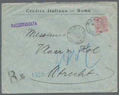 Italien: 1902, 50 C. Emanuel III. Single Franking On Bank Letter From ROMA 6.2.02 To Utrecht, Hollan - Neufs