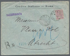 Italien: 1902, 50 C. Emanuel III. Single Franking On Bank Letter From ROMA 6.2.02 To Utrecht, Hollan - Ungebraucht