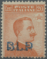 Italien: 1921, "B.L.P." Overprinted 20 C. Orange, Mint Regummed, Fine And Fresh, Expertised Diena, S - Ungebraucht