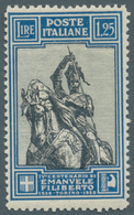 Italien: 1928, Emanuele Filiberto, 1.25l. Blue/black In Line Perforation 13¾, Well Perforated, Unmou - Ungebraucht