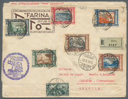 Italien: 1933, Crociera Zeppelin, Complete Set Of Six Values, With Additinal Franking On Registered - Mint/hinged