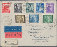 Italien: 1938, Proclamation Of The Italian Empire, Complete Set On Two R-Express Letters To Reichenb - Neufs
