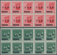 Italien: 1944, C.L.N. TORINO Local Issue, 20 C To 75 C "Monumenti Distrutti", With Horizontal Ovp Si - Neufs