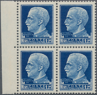 Italien: 1944, Rep.Sociale, Firenze Issue, 1.25l. Blue With Albino Print Of Fascies, Left Marginal B - Neufs