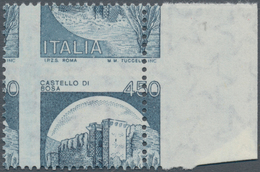 Italien: 1980, Definitive Issue 'Fort Bosa' 450l. From Right Margin With HEAVY SHIFTED Vertical And - Neufs