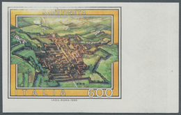 Italien: 1990, 600 Lire "Propaganda Turistica - Sabbionetta", Perforation Missing, Parts Of Yellow M - Neufs