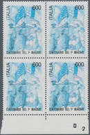 Italien: 1990, Centenary Of Labour Day, 600l. With Impression Of Black And Blue Colours Only, Bottom - Neufs
