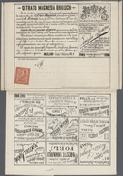 Italien: 1887, Unused "Francolettera" Franked With 2Cent. Bearing 26 Different Advertisings. Very Ra - Neufs
