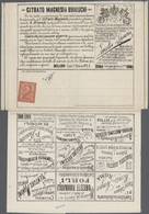 Italien: 1887, Unused "Francolettera" Franked With 2Cent. Bearing 26 Different Advertisings. Very Ra - Mint/hinged