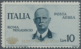 Italien - Dienstmarken: 1934, Mogadishu Flight, 10l. Bluish Grey, Mint Original Gum With Hinge Remna - Service