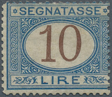 Italien - Portomarken: 1874, 10l. Blue/brown, Fresh Colour, Reperforated, Mint Original Gum With Hin - Portomarken