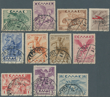 Italienische Besetzung 1941/43 - Griechenland: 1941. Air Mail Set Fine Used SG 22 To SG 32. Only 62 - Cefalonia & Itaca